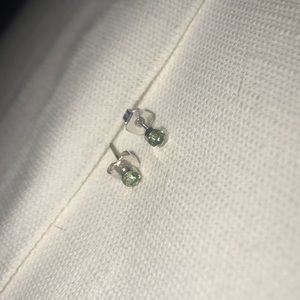 Green earring studs
